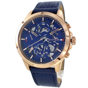 トミーヒルフィガー 腕時計 メンズ シンプル 青文字盤 かっこいい腕時計 プレゼント 誕生日プレゼント
