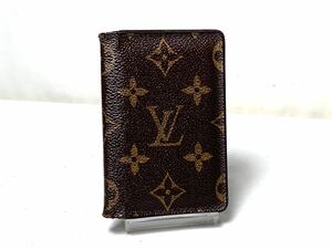 817 1円 LOUIS VUITTON ルイヴィトン M61732 モノグラム オーガナイザードゥポッシュ カードケース 名刺入れ ブラウン系