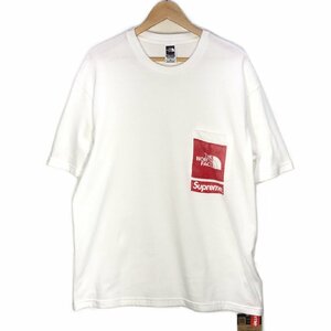 [103-1185] SUPREME×THE NORTH FACE/23SS Printed Pocket Tee/プリントポケットTシャツ/ホワイト/サイズS/NT02309I