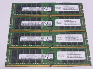 メモリ サーバーパソコン用 Samsung PC4-19200T(DDR4-2400T) ECC Registered 32GBx4枚合計128GB 起動確認済です M393A4K40CB1-CRC4Q