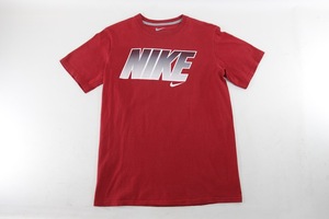 NIKE Tシャツ XL レッド 赤 プリントロゴ グラデーション スポーツ tee 半袖 ナイキ