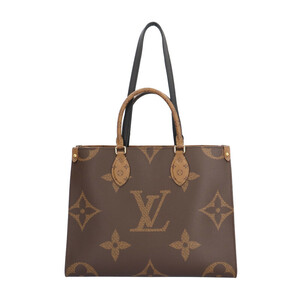 ルイヴィトン オンザゴーMM モノグラムジャイアント ショルダーバッグ モノグラムリバース ブラウン LOUIS VUITTON 中古 美品