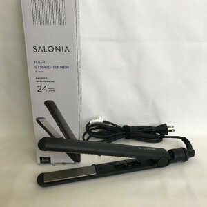 SALONIA ストレートヘアアイロン ブラック 24ｍｍ SL-004S MAX230℃ 専用耐熱ポーチ付き【PSEマークあり】88 00060