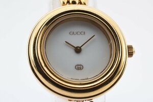 グッチ 1100-L ラウンド ゴールド クォーツ レディース 腕時計 GUCCI