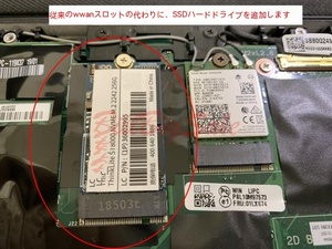 新品WWANスロット 1TB (M.2 2242 NVMe SSD)セカンドSSDを増設して２個 Lenovo ThinkPad L470 L480 L580 X280 P51 P51S P52 P52S