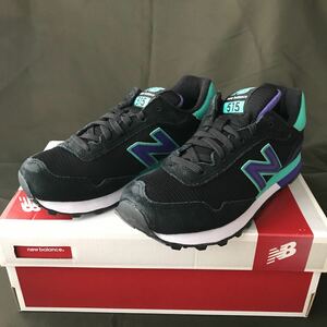 NewBalanceニューバランス☆WL515AAB☆ブラックベース×ミントグリーン×パープル☆51/2☆22.5cm