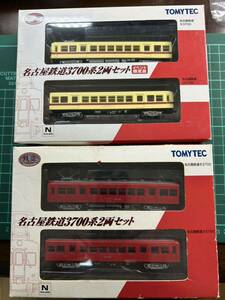 鉄道コレクション 名古屋鉄道3700系　クリーム２両＋スカーレット２両　４両セット　トミーテック TOMYTEC 鉄コレ Nゲージ 鉄道模型 名鉄