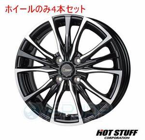 4本セット HOT STUFF Chronus CH-110 メタリックブラックポリッシュ (MB/P) 15インチ 5.5J 100/4 43 ヴィッツ NCP131