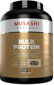 MUSASHI（ムサシ）バルク マスゲイン プロテイン ブレンド 2kg バニラ ミルクシェイク / MASS GAINERS