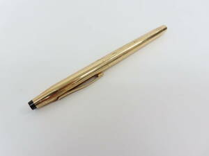 KSJ55 【 CROSS 】 万年筆 ペン先 14K 585 ボディー 1/20 14KT GOLD FILLED 現状品 アメリカ製 動作未確認