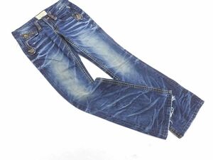 LOLITA JEANS ロリータジーンズ USED加工 刺繍 ブーツカット デニムパンツ size25/青 ■■ ☆ eeb7 レディース