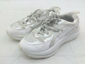 ◇ PUMA プーマ RS-CURVE GLOW 375174-02 スニーカー シューズ サイズ24cm ホワイト シルバー レディース P