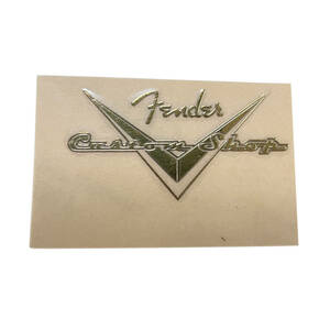 Fender Custom Shopロゴ　ゴールドメタル　ステッカー
