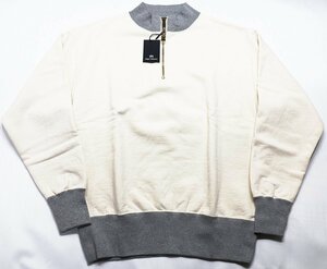 Nigel Cabourn (ナイジェルケーボン) ZIP UP SWEAT SHIRT / ジップアップ スウェットシャツ プルオーバー #8047-00-20002 極美品 IVORY 46