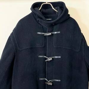 希少《 Good Condition / KINGSTON / UK50 》90s 極上品【 GLOVERALL ムーアブルック ブラック ヘリンボーン ダッフルコート ビンテージ】