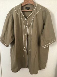 ナイジェルケーボン 22SS ベースボールシャツ サイズ54 カーキ nigel cabourn 