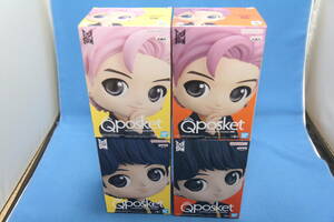 BTSフィギュア TinyTan butter Qposket【 RM ＆ SUGA 】A,Bカラー フィギュア４体セット★中古（未開封）