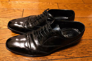 【PRADA】プラダ ビジネスシューズ ブラック 黒 レザー 革靴 SIZE：7 1/2 26.5cm 