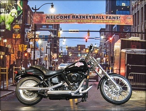 超クール！ Maisto マイスト 1/18 Harley-Davidson ハーレー 2000 FXSTB NightTrain ナイトトレイン 黒 夜汽車 箱付き 開封済み　