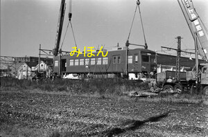 [鉄道写真] 遠州鉄道モハ51馬込駅での搬入作業 (1946)