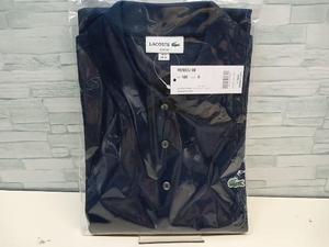 美品 LACOSTE ラコステ ネイビー PH7937J-99 スリムフィットソリッドポロシャツ 半袖 新品タグ付き