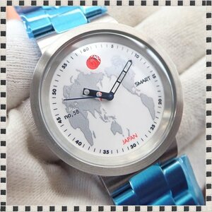 【 未使用 】 GSX SMART No.58 GSX219SWH 白文字盤 世界地図 クォーツ 37mm メンズ 腕時計 稼動品 ジーエスエックス
