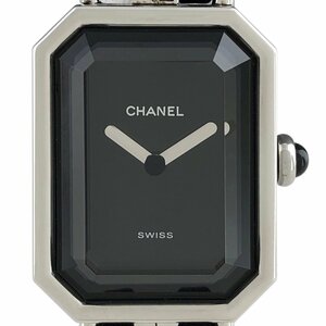 シャネル CHANEL プルミエール Lサイズ H0451 腕時計 SS レザー クォーツ ブラック レディース 【中古】