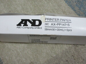 ☆A＆D 全自動血圧計 記録紙 5巻入　AX-PP147-S　◎未使用