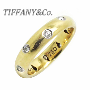 2LY TIFFANY&Co. ティファニー ドッツリング 指輪 K18YG Pt950 ダイヤモンド 10号～10.5号 元箱 保存袋付き