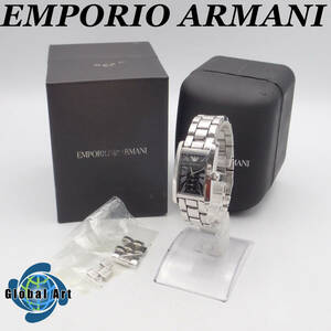 え03339/EMPORIO ARMANI エンポリオアルマーニ/クオーツ/腕時計/スモセコ/文字盤 ブラック/AR-0157/箱・ケース・コマ 付