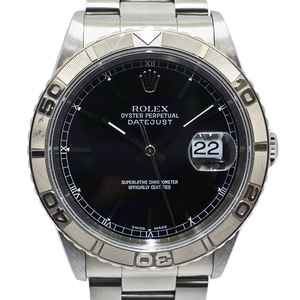 【栄】ロレックス デイトジャスト サンダーバード 16264 P番 ブラック SS WG メンズ 腕時計 自動巻き 保証書付き 男