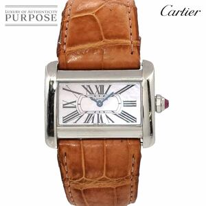 カルティエ Cartier ミニタンクディヴァン W6301455 レディース 腕時計 ピンクシェル クォーツ ウォッチ mini tank divan 90224801