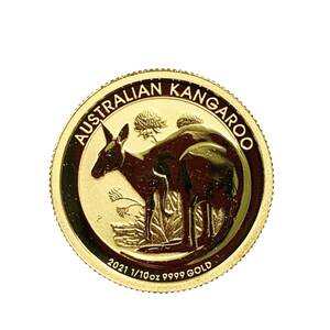  カンガルー ナゲット金貨 オーストラリア 2021年 1/10オンス 3.1g 24金 純金 コイン イエローゴールド コレクション Gold