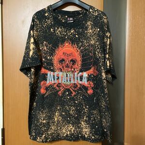 激レア 90s『METALLICA』PUSHEADデザイン総柄バンドT-SH メタリカ パスヘッドVINTAGE ヴィンテージ XL