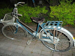 昭和35年（1960年）以前の水谷輪業社（現ミズタニ自転車）製/かなり珍しいブルー&ライトブルーのツートーン／機関良好