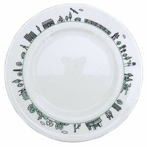ティファニー プレート ホワイト 皿 三菱電機 創立100周年記念 記念品 陶器 Sランク TIFFANY&Co. 食器