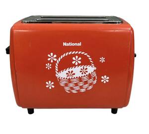 トースター　時代家電　昭和　レトロ　ナショナル　NT-668R 動作確認済み　電気トースター ポップアップトースター National アンティーク
