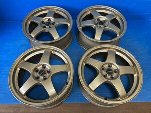 RAYS FORGED MONOBLOCK スバル インプレッサ 純正 オプション JAPAN 17インチ 17x7JJ +55 100/5H 中古3本 レイズ RE B51 鍛造 日本製