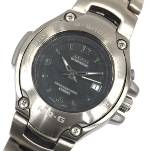 カシオ MR-G チタニウム クォーツ デイト アナログ 腕時計 MRG-122 メンズ 未稼働品 純正ブレス ファッション小物