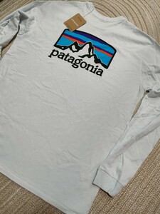 新品 未使用 patagonia パタゴニア バックロゴ ロンＴ M ホワイト 白 長袖 Tシャツ 現行モデル メンズ 