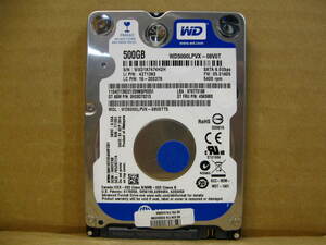 ▽Western Digital WD5000LPVX-08V0TT5 500GB SATA 5400rpm 8MB 2.5型 7mm 中古 WD Blue