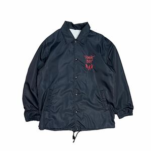 ★超激レア★ 90s Tommy boy record × stussy コーチジャケット　当時物　オリジナル　ステューシー　vintage hiphop タグ欠品