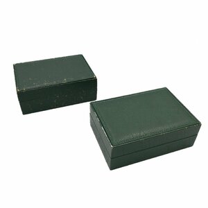 1円 ROLEX CASE ロレックスケース まとめ 2点 セット 時計用 空箱 BOX 内箱 S GENEVE 緑 グリーン ウォッチケース 山売り 32120240416