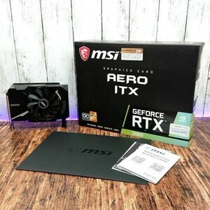 【動作確認済】MSI グラフィックボード NVIDIA GEFORCE RTX 2060 AeroITX 6GOC 6GB GDDR6 HDMI D-port PCパーツ グラボ