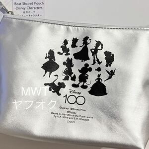 2334033 集合　100周年　ポーチ　ディズニー　ミッキー　ミニー　レディース　ファッション　バッグ　財布　新品　シルバー　限定　MWT