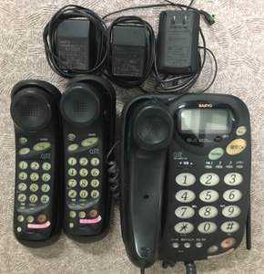 【ジャンク】 SANYO CUTE 電話機 TEL-LW77(T) TEL-L777 親機 子機 【商品説明必読】 三洋電機 レトロ