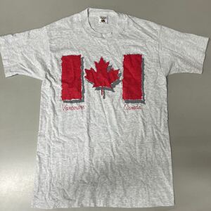 カナダ Tシャツ カナダ製 MADE IN CANADA 半袖 グレー Mサイズ メンズ シングルステッチ ヴィンテージ