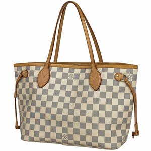 ルイ・ヴィトン Louis Vuitton ネヴァーフル PM ハンドバッグ ショッピング トートバッグ ダミエアズール ホワイト N51110 レディース 中古