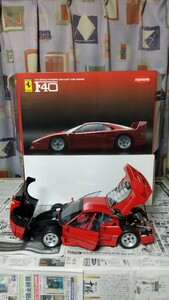 1/12 京商 KyoSHo.FERRARI フェラーリ F-40 赤 初期型 塗装劣化有り 後カウルヒンジキズ有り現状品 画像確認.商品説明.自己紹介必読下さい