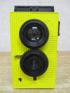 e10-3（SUPER HEADZ blackbird fly 二眼レフカメラ イエロー）ブラックバードフライ フィルムカメラ トイカメラ 2眼 動作未確認 現状品